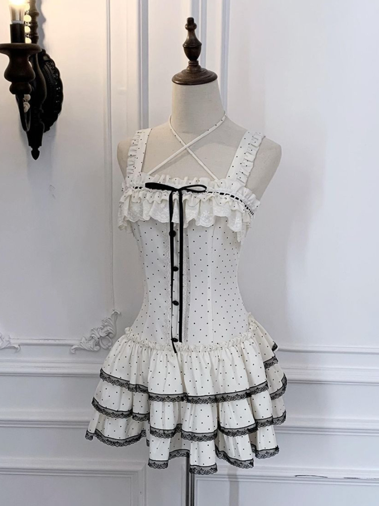 Нежное корейское платье-комбин – обзор и цена Elastic Lace Trim
